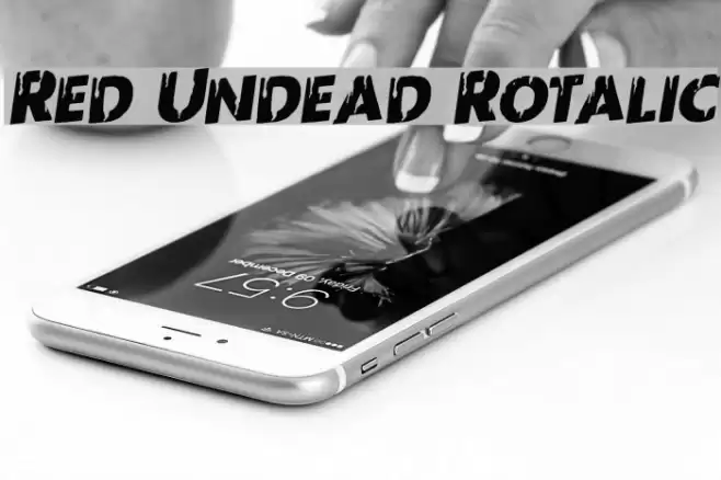 Red Undead Rotalic Font examples