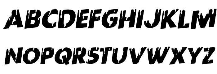 Red Undead Rotalic Font LOWERCASE
