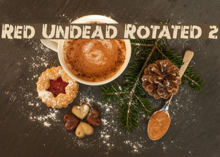 Red Undead Rotated 2 Font examples