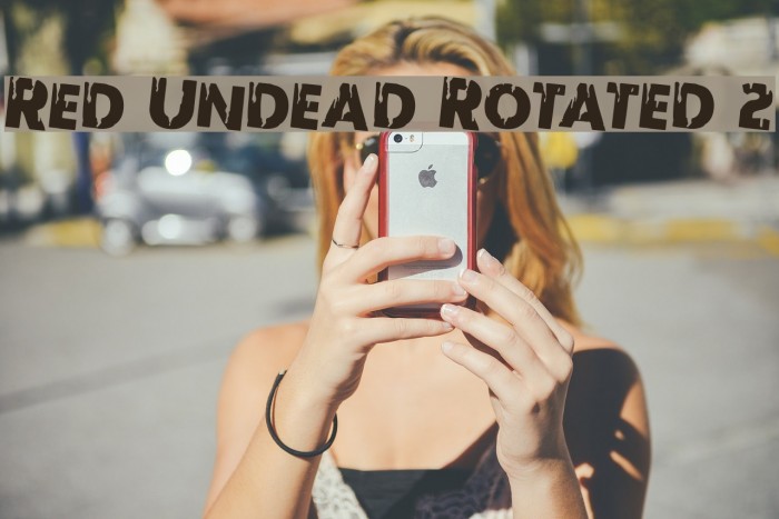 Red Undead Rotated 2 Font examples