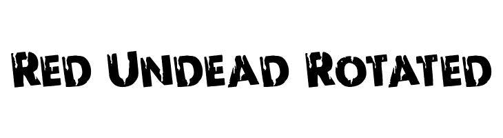 Red Undead Rotated Font