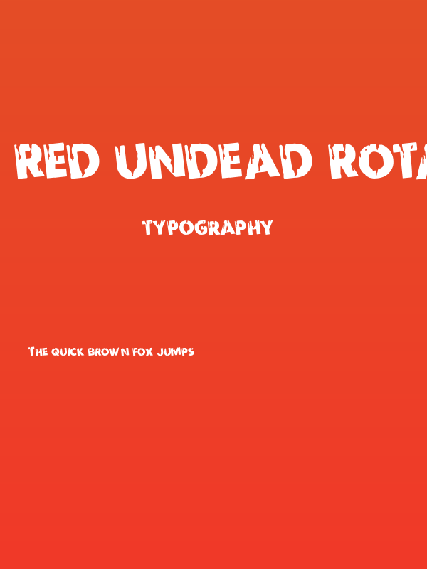 Red Undead Rotated Poster