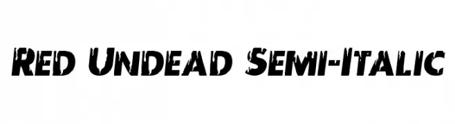 Red Undead Semi-Italic  Frei Schriftart Herunterladen