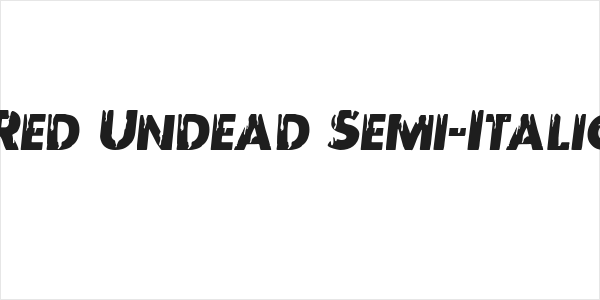Red Undead Semi-Italic Logo