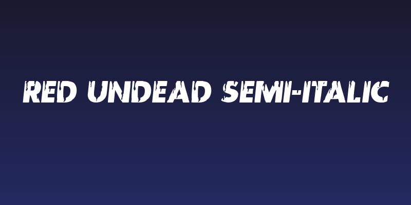 Red Undead Semi-Italic Social Header