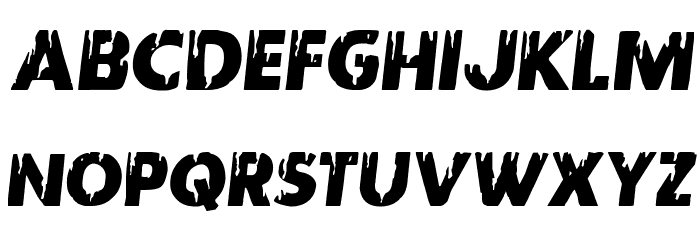 Red Undead Semi-Italic Font LOWERCASE