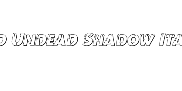 Red Undead Shadow Italic Logo