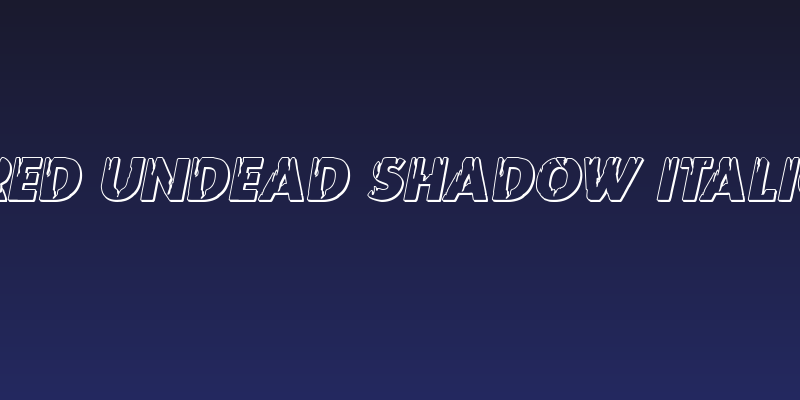 Red Undead Shadow Italic Social Header