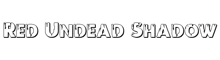 Red Undead Shadow Font