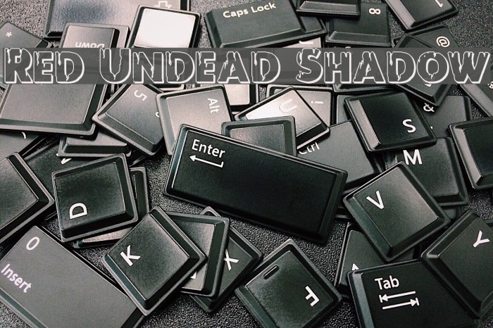Red Undead Shadow Font examples