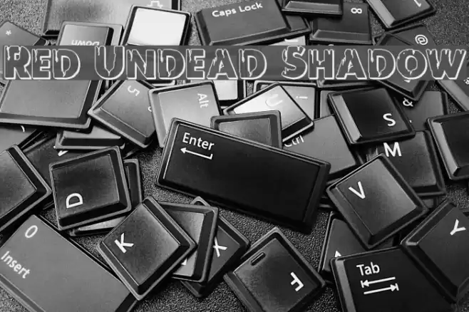 Red Undead Shadow Fonte examples