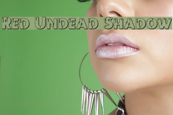 Red Undead Shadow Font examples