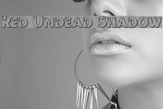 Red Undead Shadow Fonte examples