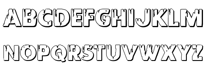 Red Undead Shadow Font LOWERCASE