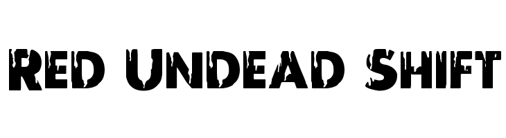 Red Undead Shift Font