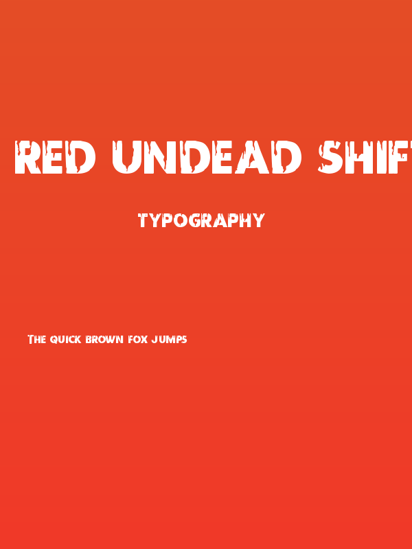 Red Undead Shift Poster