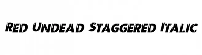 Red Undead Staggered Italic  Скачать бесплатные шрифты