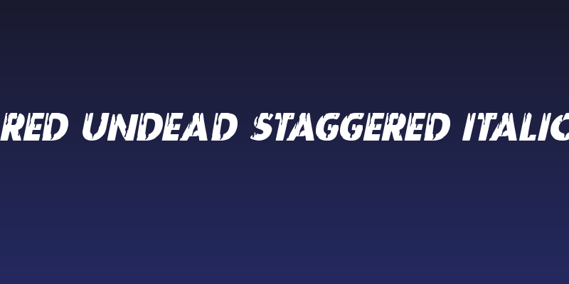 Red Undead Staggered Italic Social Header