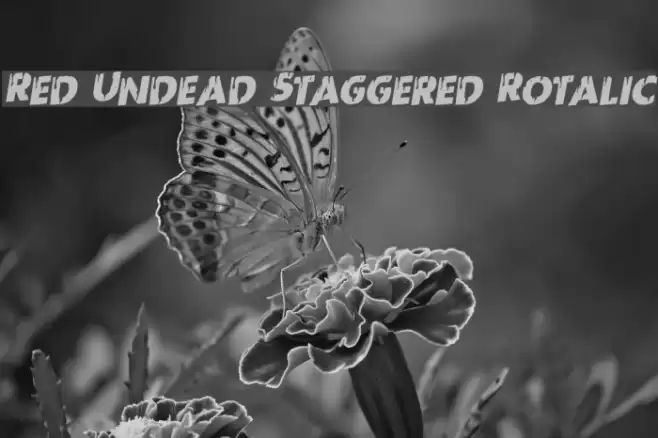 Red Undead Staggered Rotalic Caratteri examples