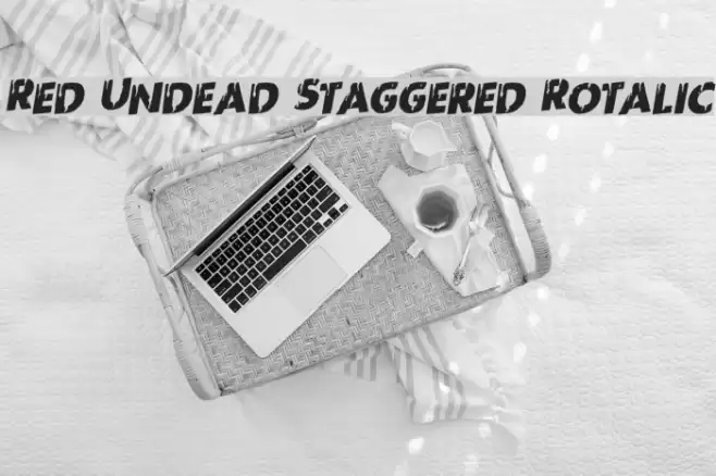 Red Undead Staggered Rotalic Caratteri examples