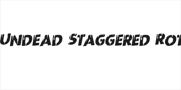 Red Undead Staggered Rotalic Logo