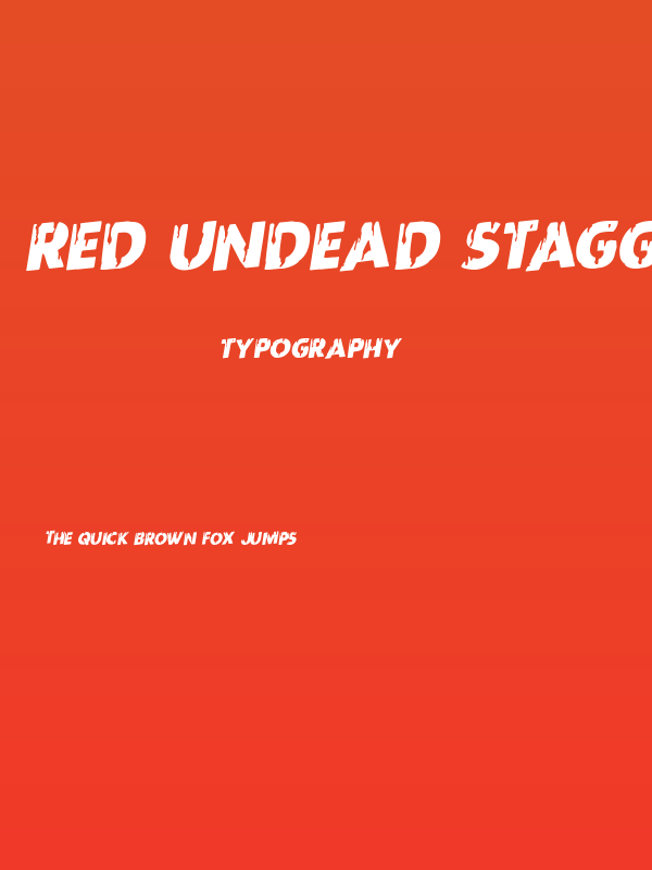 Red Undead Staggered Rotalic Poster