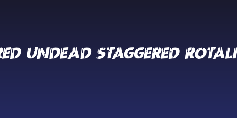 Red Undead Staggered Rotalic Social Header