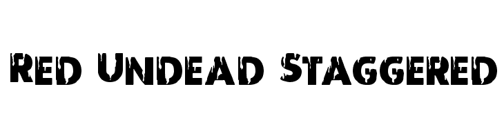 Red Undead Staggered  Free Fonts Download