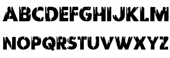 Red Undead Staggered フォント 大文字