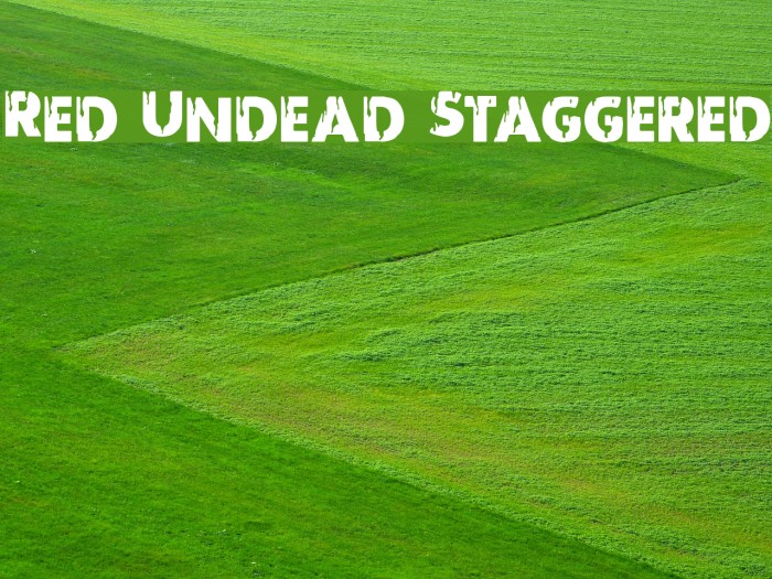 Red Undead Staggered Font examples