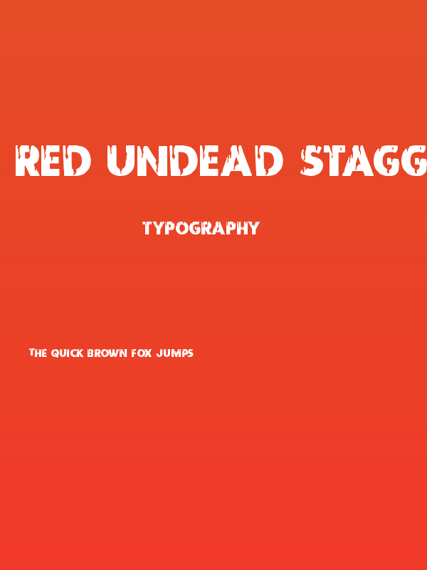 Red Undead Staggered Poster