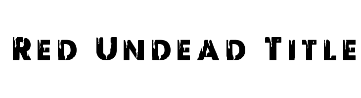 Red Undead Title  لخطوط تنزيل