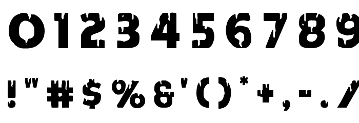Red Undead Title Font OTHER CHARS