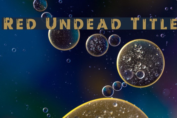 Red Undead Title Font examples