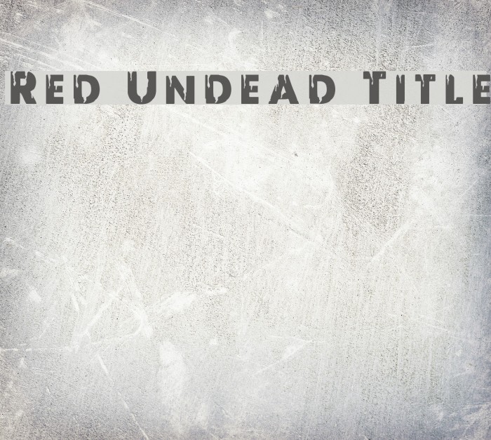 Red Undead Title Font examples