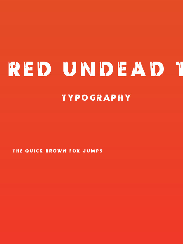Red Undead Title Poster