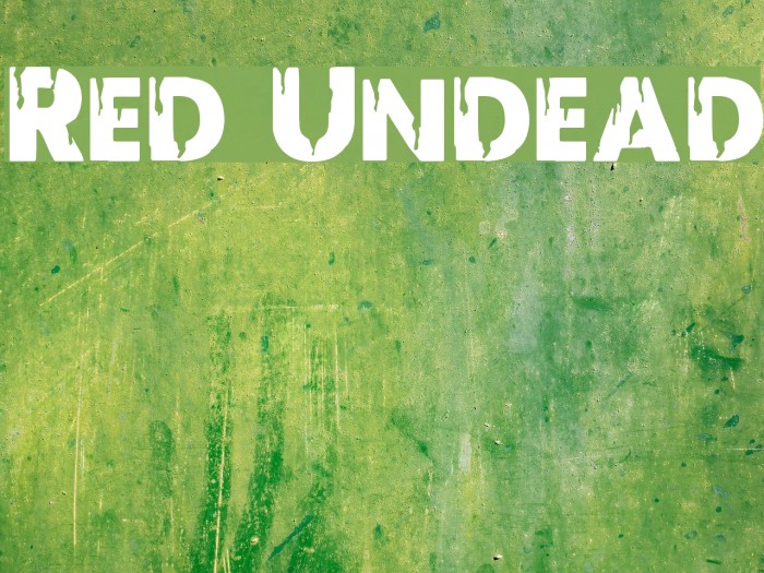 Red Undead Font examples