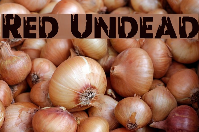 Red Undead Font examples
