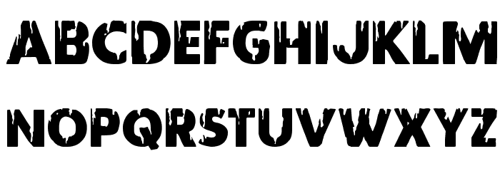 Red Undead Font LOWERCASE