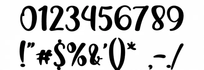 Red Velvet Font OTHER CHARS