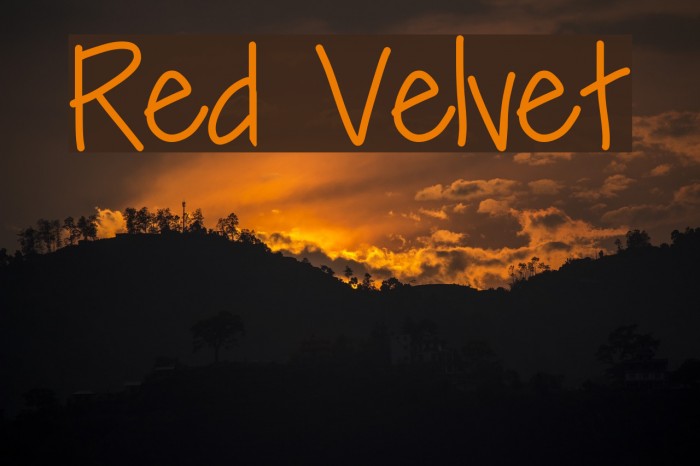 Red Velvet Font examples