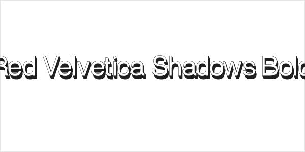 Red Velvetica Shadows Bold Logo