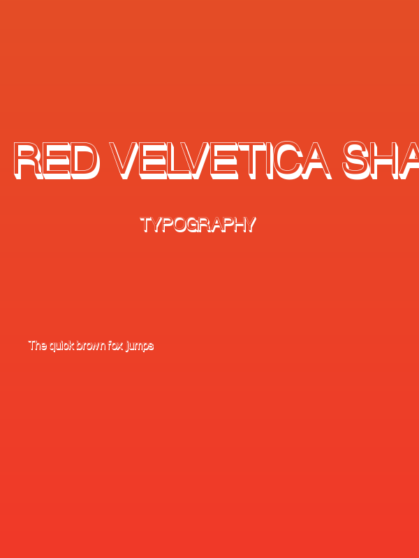 Red Velvetica Shadows Bold Poster