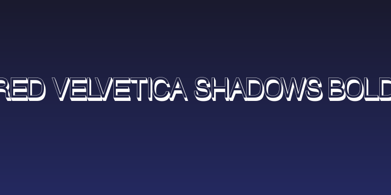 Red Velvetica Shadows Bold Social Header
