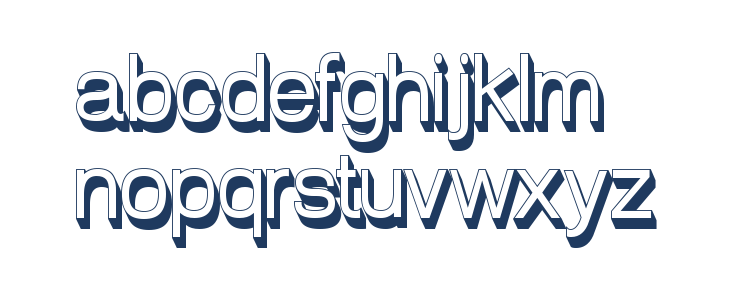 Red Velvetica Shadows Bold Lowercase