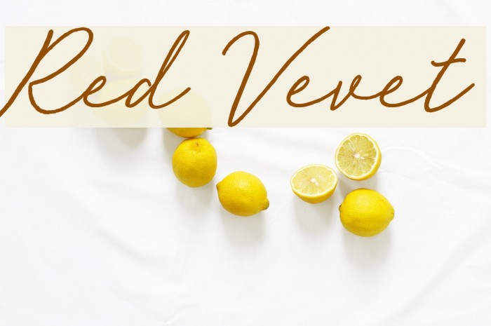 Red Vevet Font examples