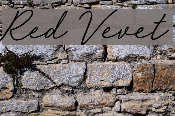 Red Vevet Font examples