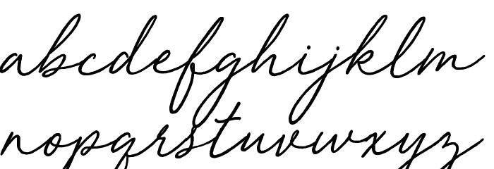 Red Vevet Font LOWERCASE