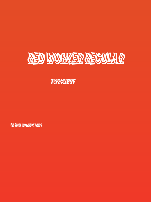 Red Worker Regular Poster