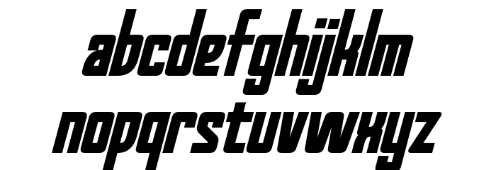 Red World Bold Italic Font LOWERCASE